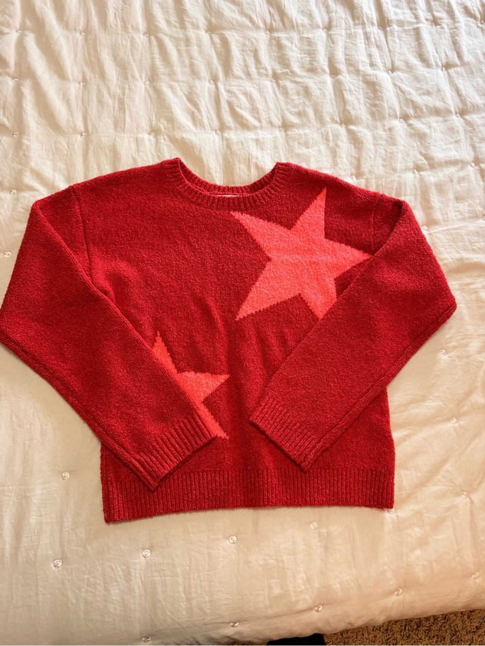 ⭐️Cat & Jack Red Sweater with Pink Star ⭐️